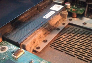 Laptop overheating from dust blockage